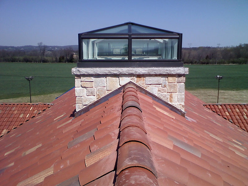 Custom roof tile in new ground-up structure in Lebanon, NJ